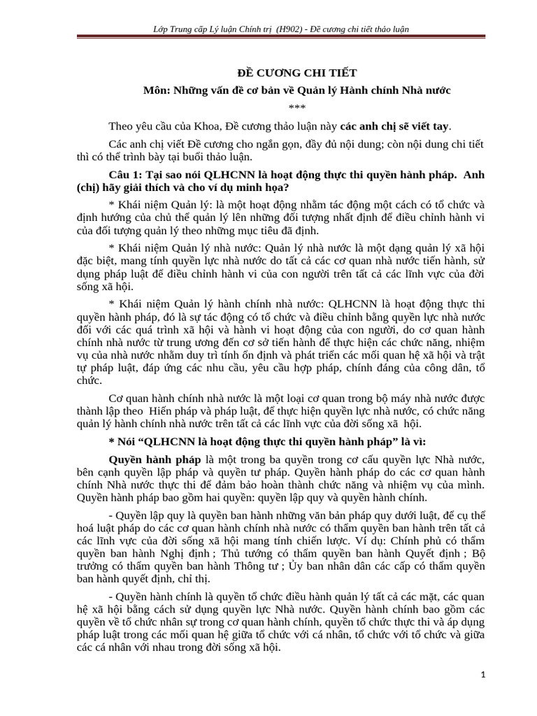D CNG Tho Lun Mon QLHCNN LN 1 | PDF