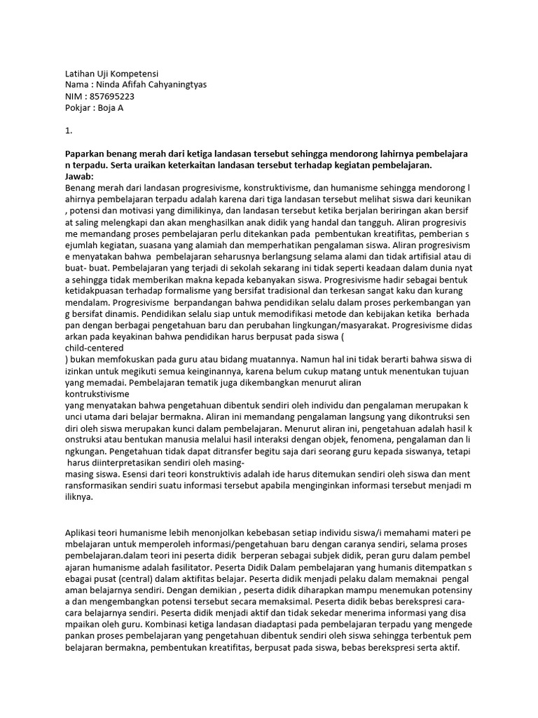 Pembelajaran Terpadu Landasan Dan Kerjasama Guru Pdf