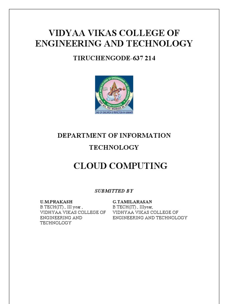 Paper Presentation-Cloud Computing | PDF
