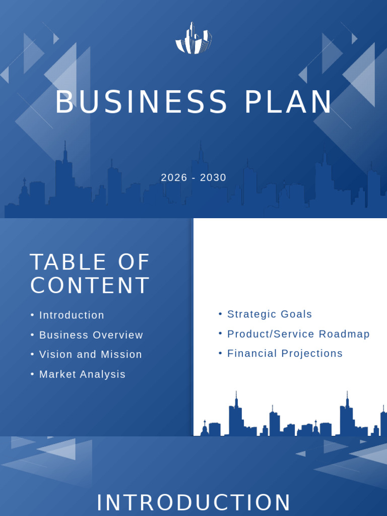 Blue and White Simple Business Plan Presentation | PDF