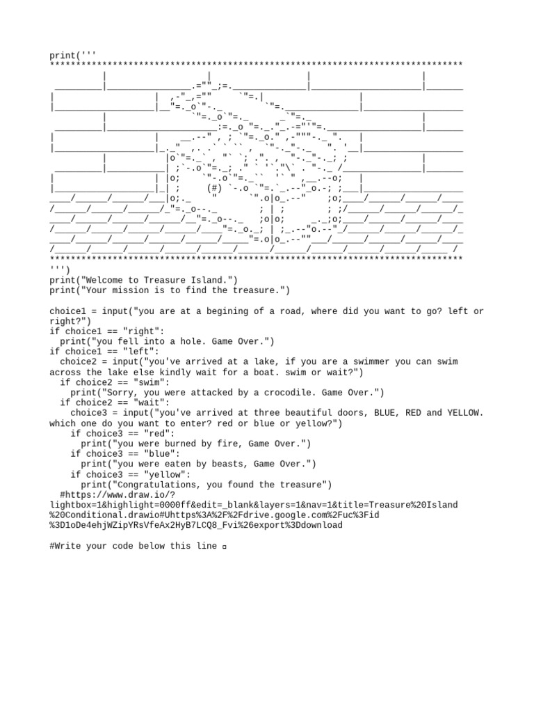 Day 3 Treasureislandgame PRJ | PDF
