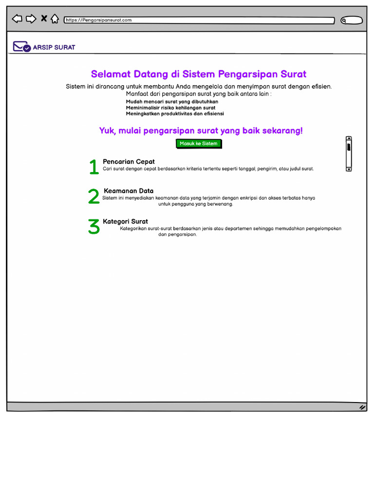 Mockup Pengarsipan Surat | PDF