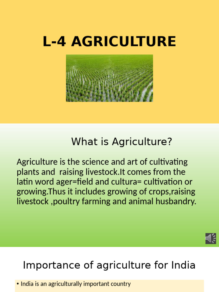 Overview of Indian Agriculture Practices | PDF | Agriculture ...