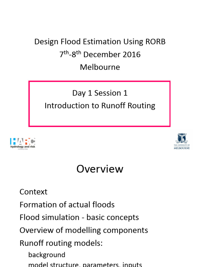 Flood Estimation with RORB Models | PDF | Flood | Surface Runoff