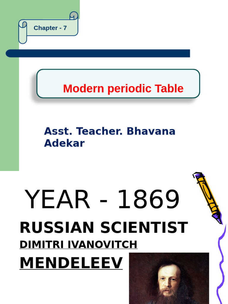 Modern Periodic Table Chapter Notes | PDF | Ion | Periodic Table