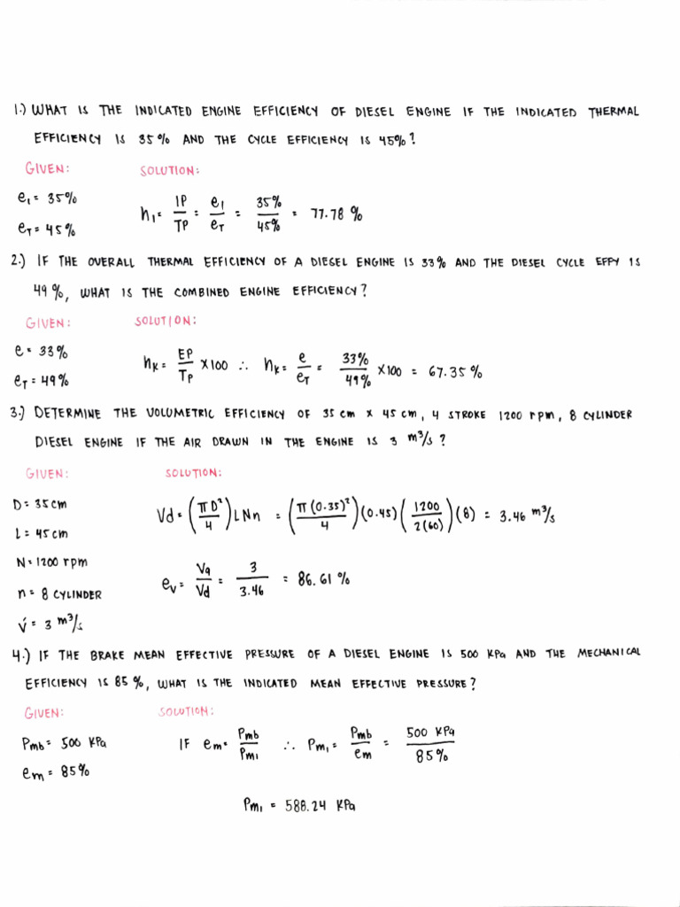PPD Diesel Problem Set65 | PDF | Diesel Engine | Engines