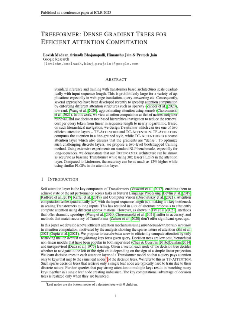 Treeformer: Efficient Attention with Trees | PDF | Applied Mathematics