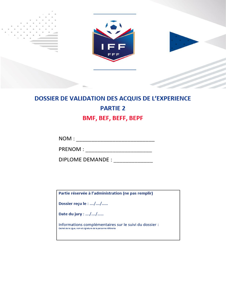 Dossier VAE BMF-BEF-BEFF-BEPF | PDF | Bénévolat | Expérience