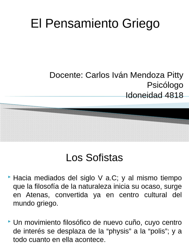 El Pensamiento Griego | PDF | Conocimiento | Platón