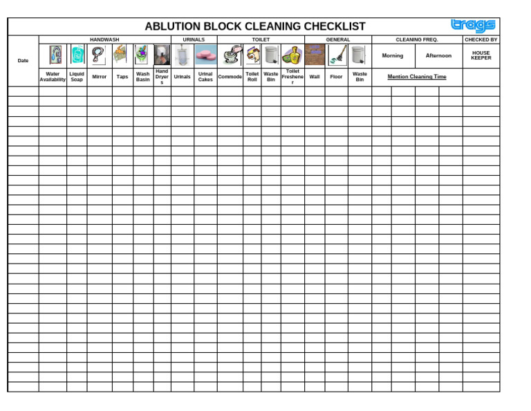TRG Toilet Cleaning Checklist | PDF