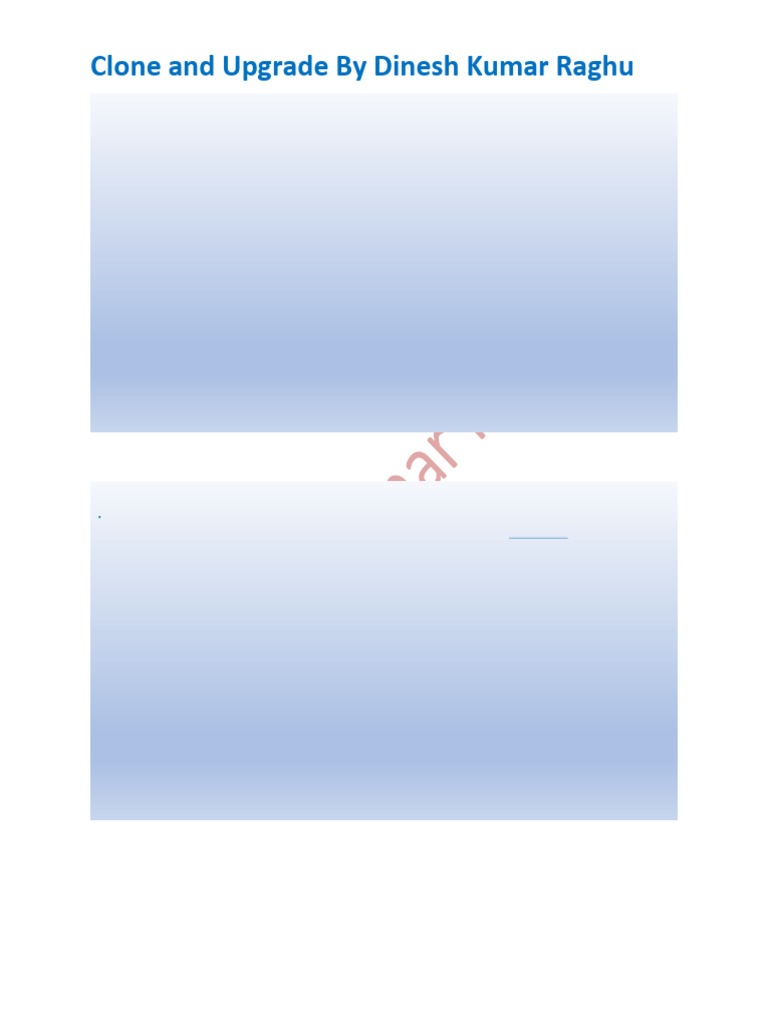 Clone And Upgrade Pdf Databases Backup