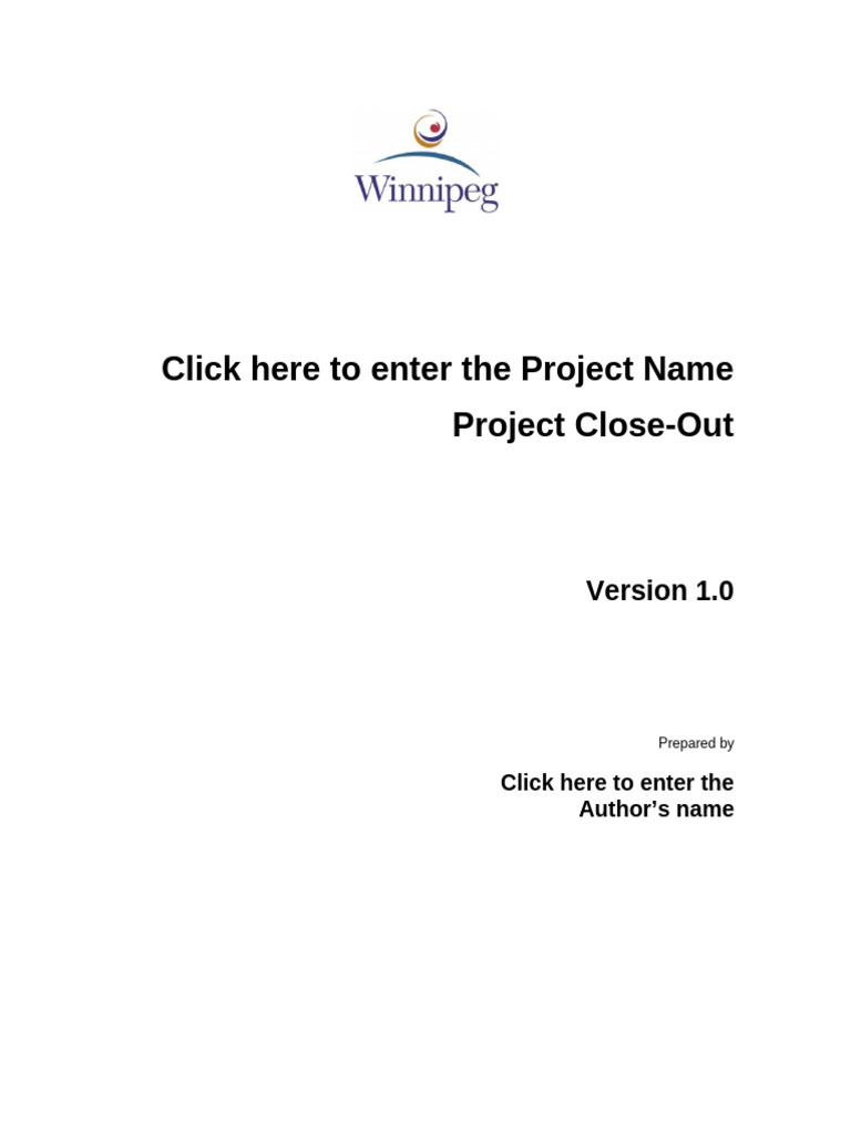 Project Close-Out Report Template | PDF | Business