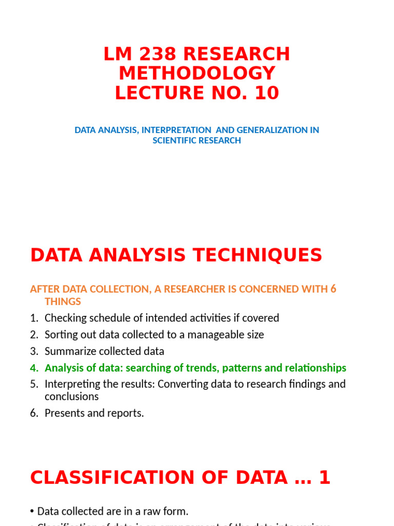 Data Analysis and Interpretation in Research | PDF | Data Analysis | Data