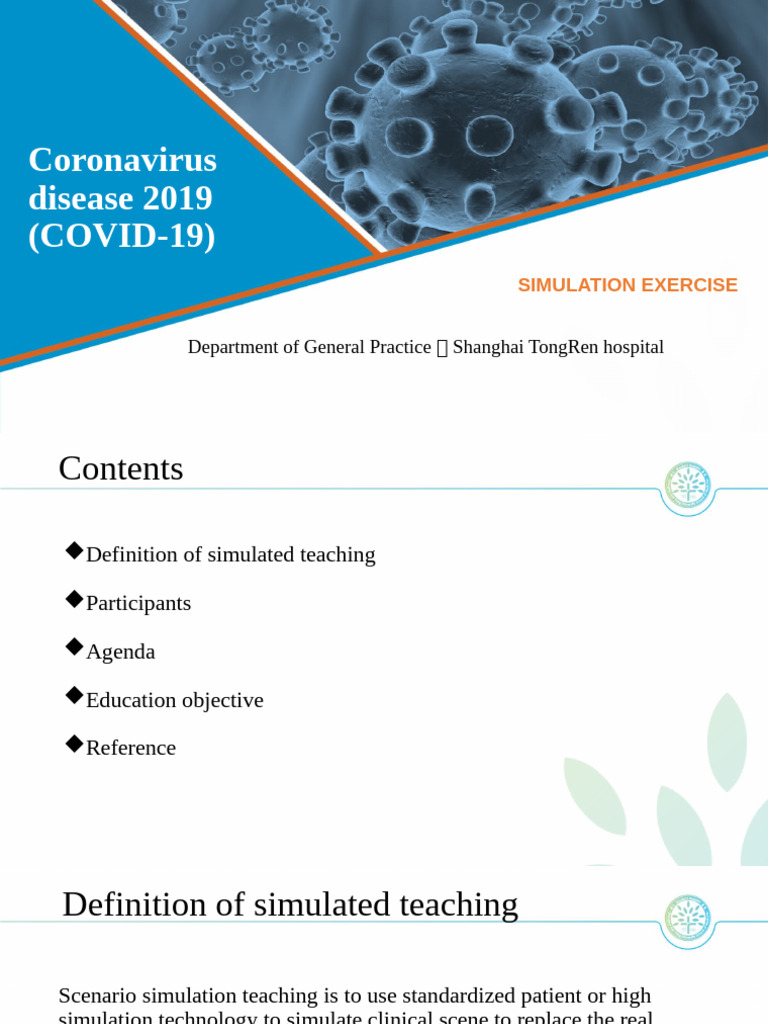 COVID-19 Simulation Training Overview | PDF
