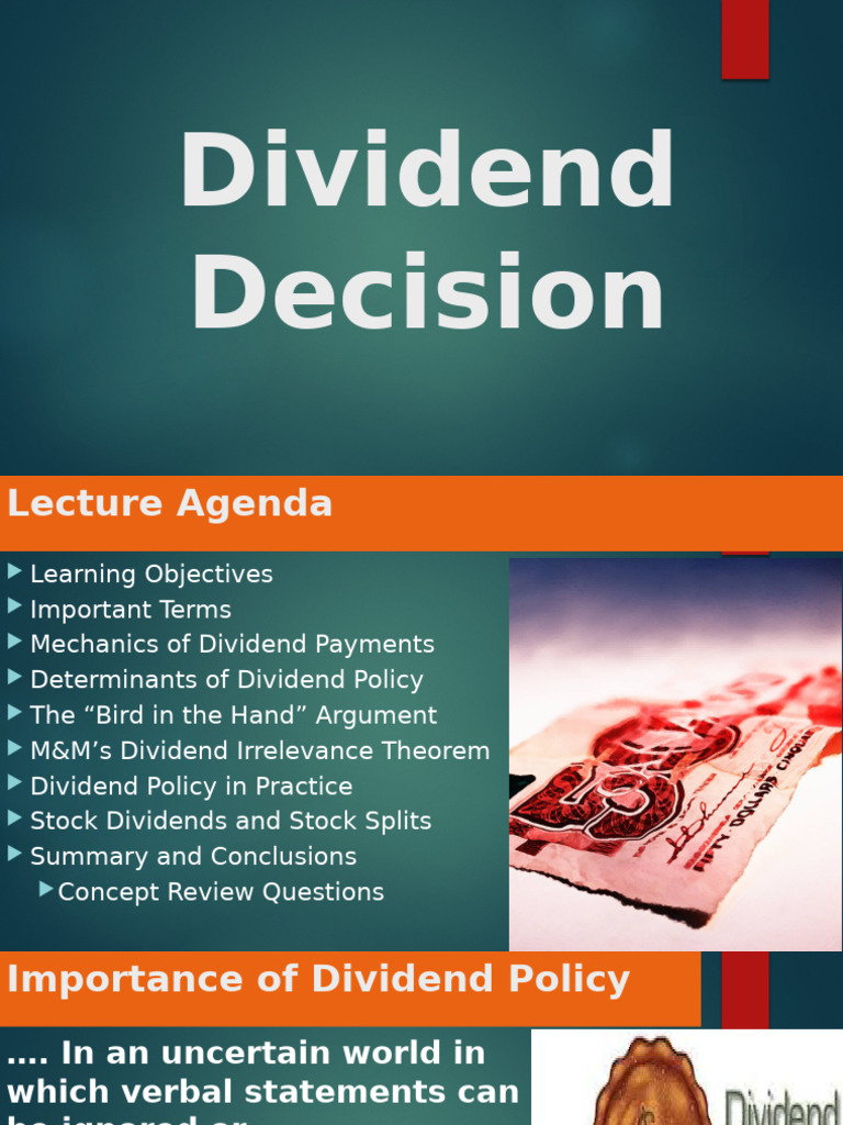 4.0 Module 4 - Dividend Policy | PDF | Dividend | Economies