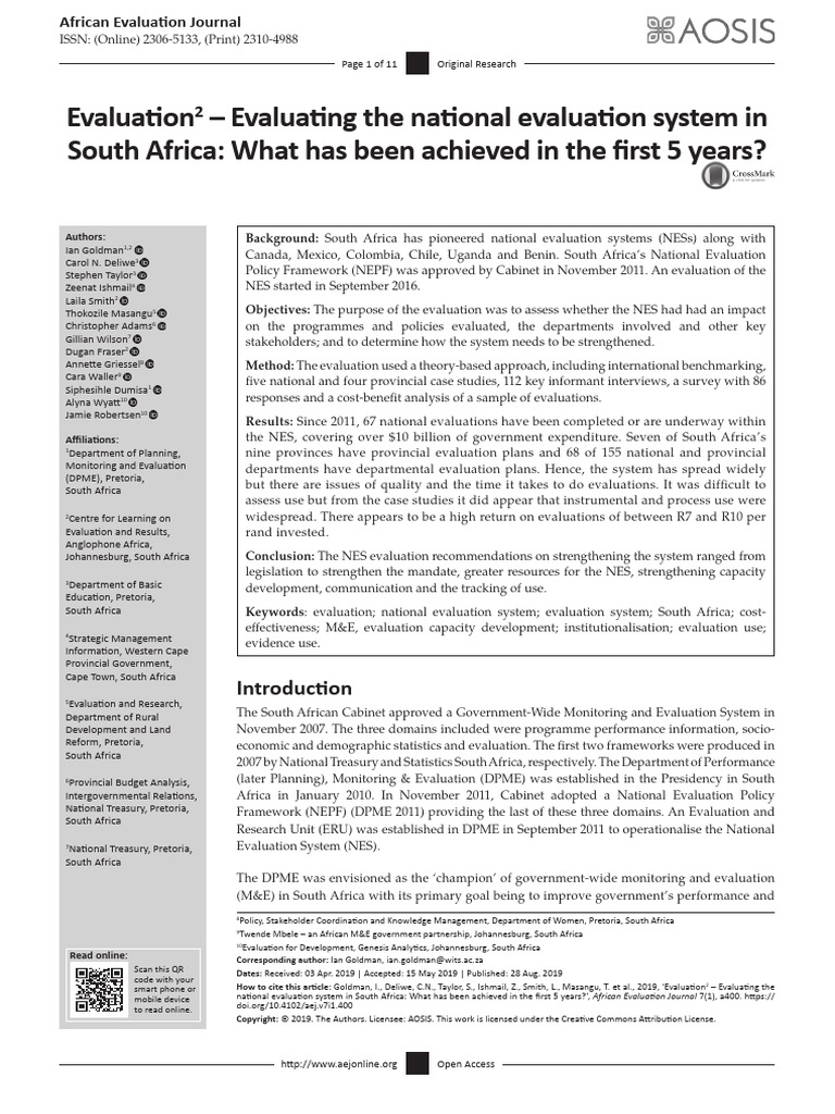 AEJ Evaluation2 | PDF | Evaluation | Capacity Building