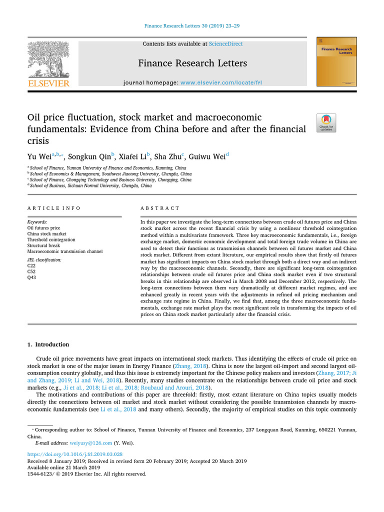 Oil Prices and China's Stock Market Dynamics | PDF | Price Of Oil ...
