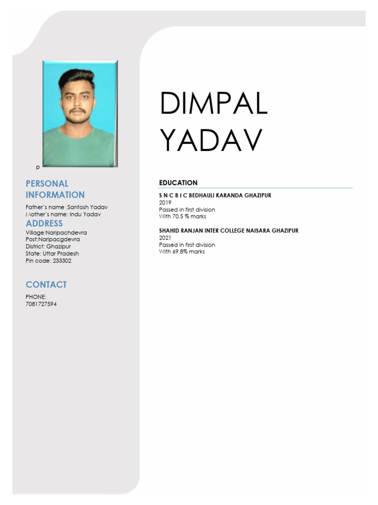 Dimpal R | PDF