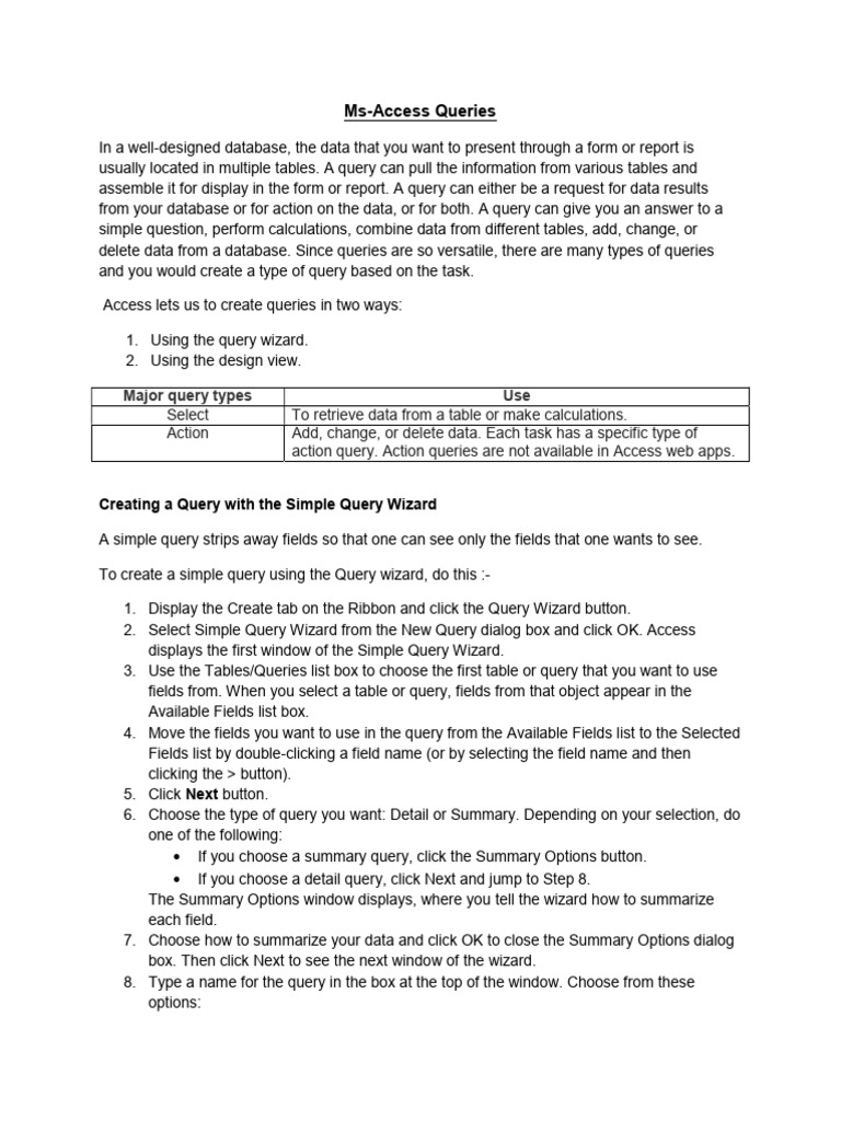 15877167181capse0601 Unit-3 | PDF | Microsoft Access | Databases