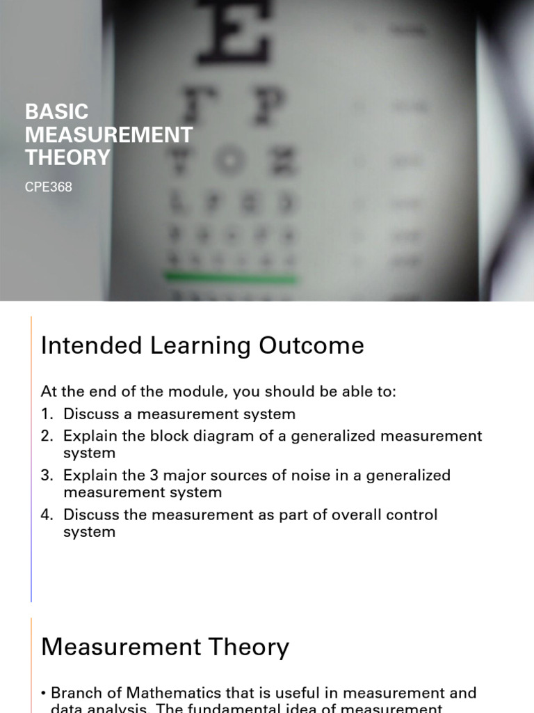 Basic measurement theory pdf measurement celsius