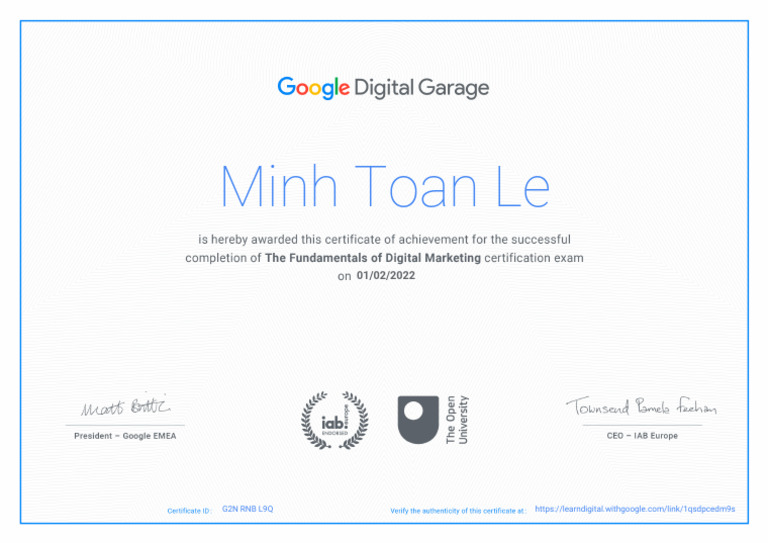 Google Certificate | PDF