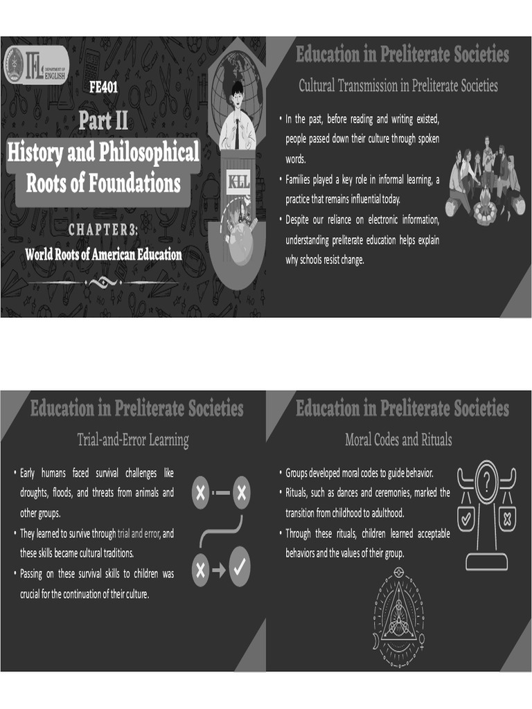 FE401 - World Roots of American Education | PDF