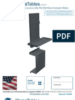 Ultra Flat Wall Mount Computer Station (UFWM Series) Assembly Instructions