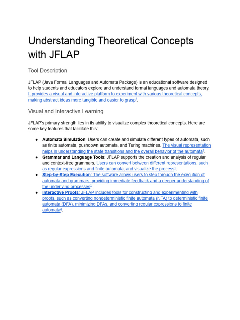 JFLAP: Visualizing Automata Theory | PDF | Automata Theory | Theory Of ...