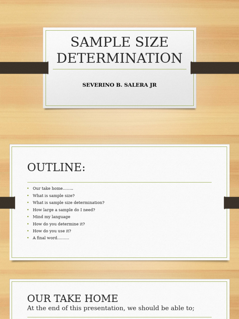 Sample Size Determination | PDF | Sample Size Determination ...