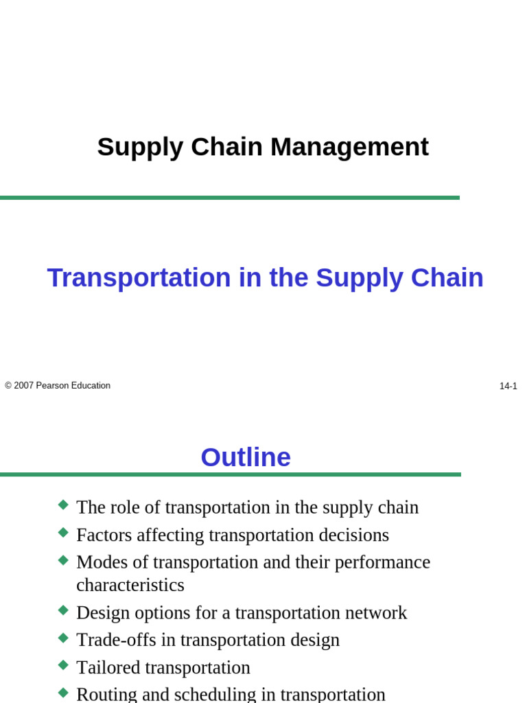 Transportation in Supply Chain Management | PDF | Transport