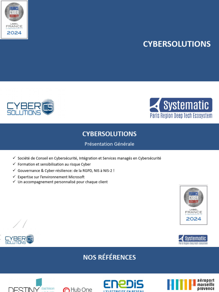 Cybersolutions : Services et Expertise en Sécurité | PDF | Sécurité ...
