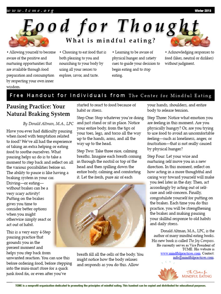 Mindful Eating: A 4-Step Guide | PDF | Emotions | Psychological Concepts