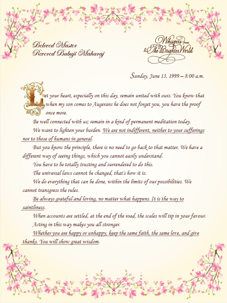 Babuji Maharaj's Spiritual Guidance | PDF