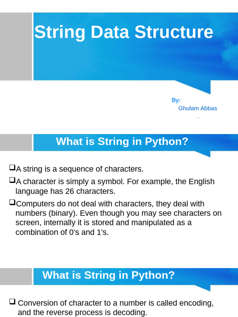 Lecture 3@StringDataStructure | PDF | String (Computer Science ...