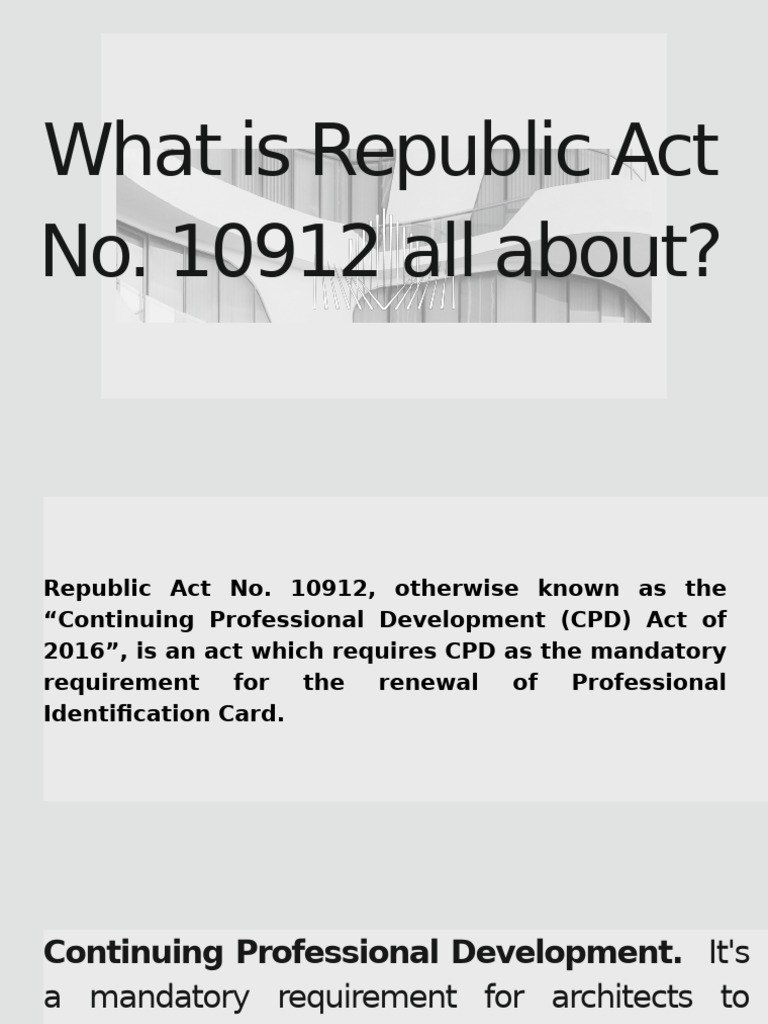 What Is Republic Act No. 10912 All About? | PDF