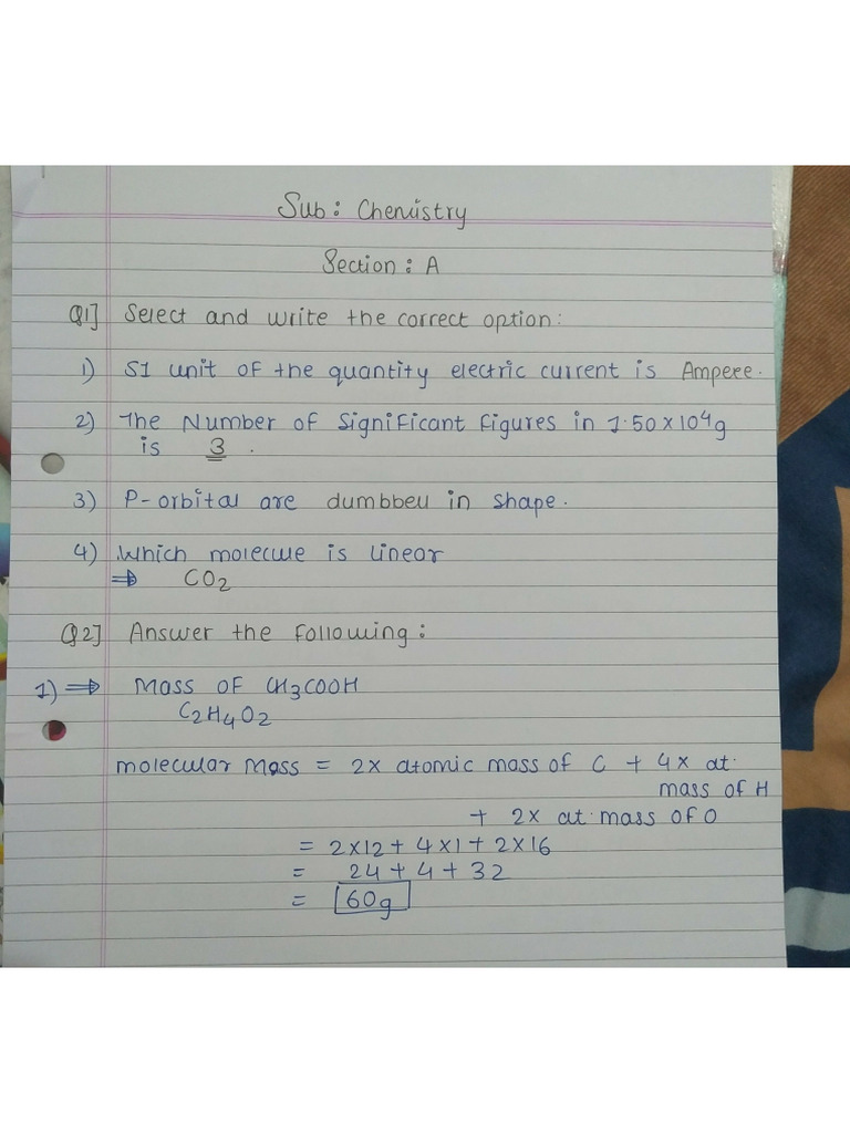 Chemistry CLG Assignment | PDF