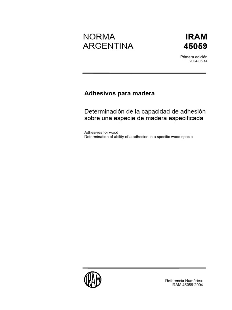 Iram | PDF | Estandarización | Madera