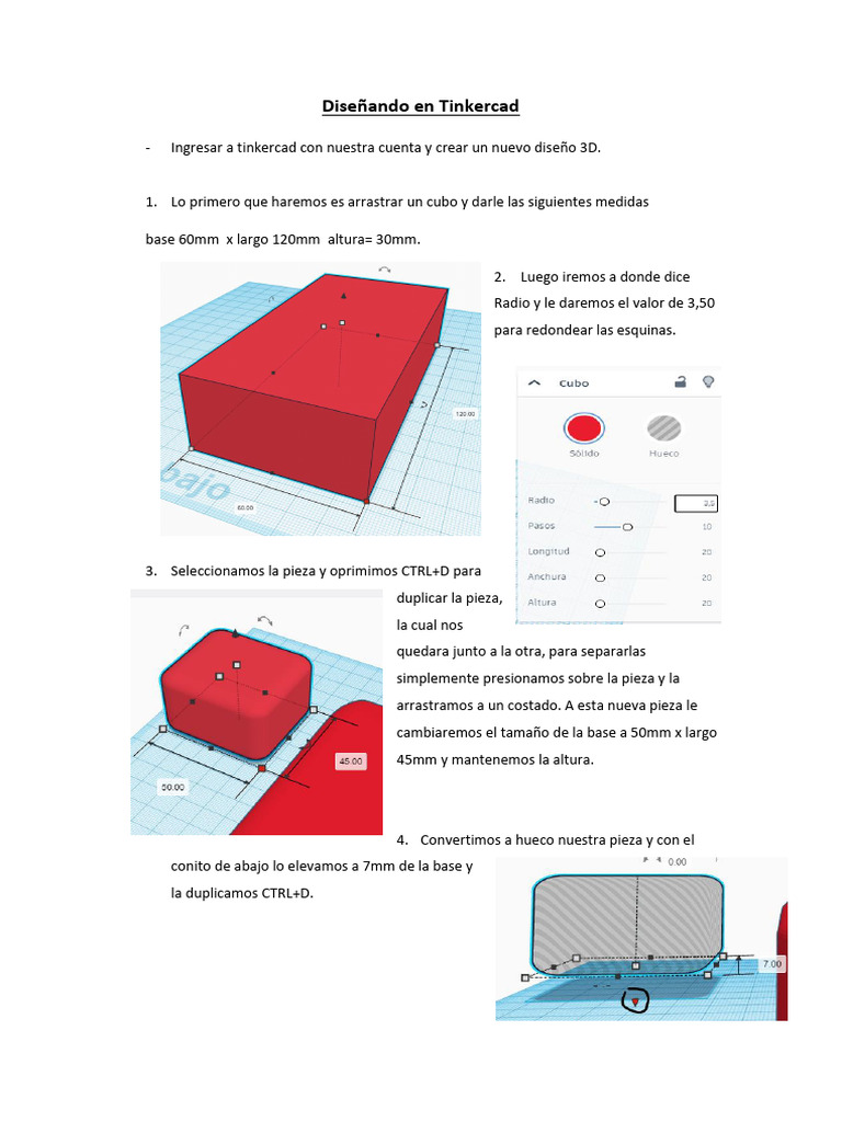 Diseño 3D en Tinkercad: Tutorial Paso a Paso | PDF | Tecnología de ...