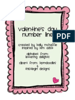 Valentine's Day Number Line