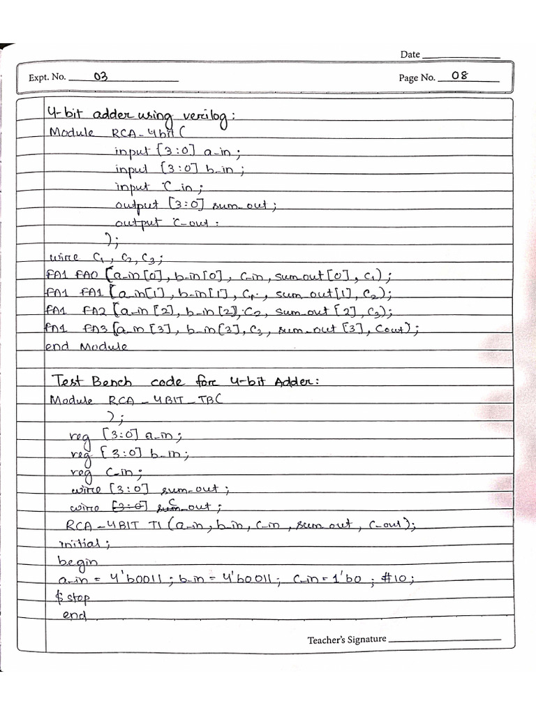 4 Bit Adder | PDF
