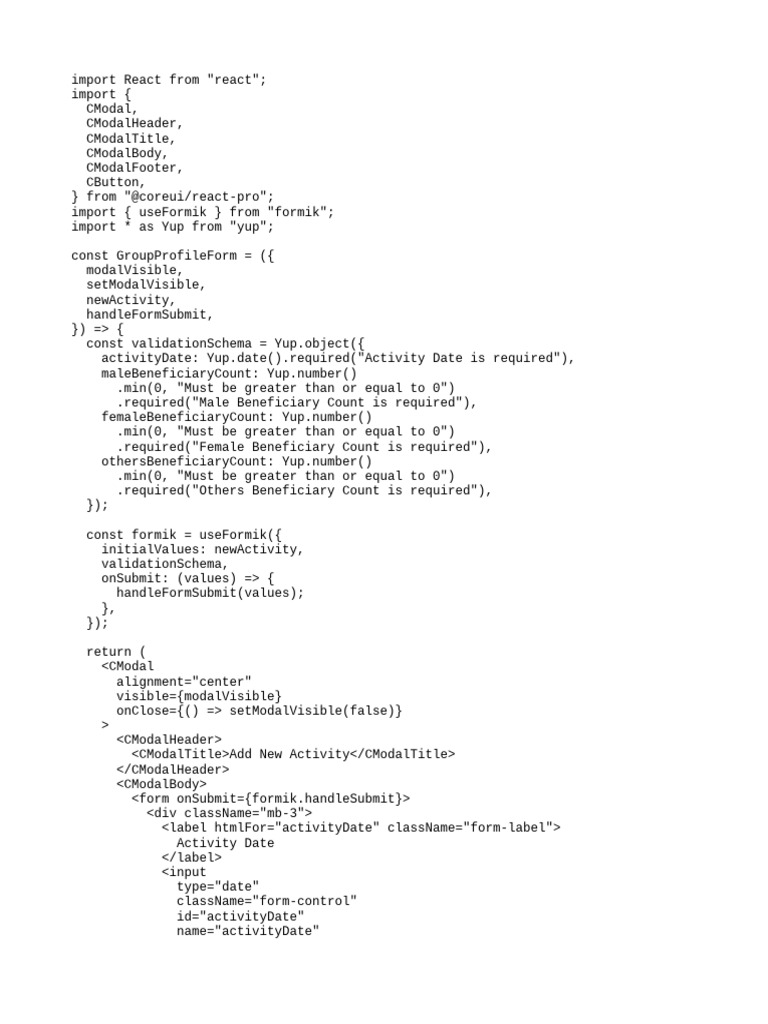 Group Activity Form with Validation | PDF | Computer Programming ...