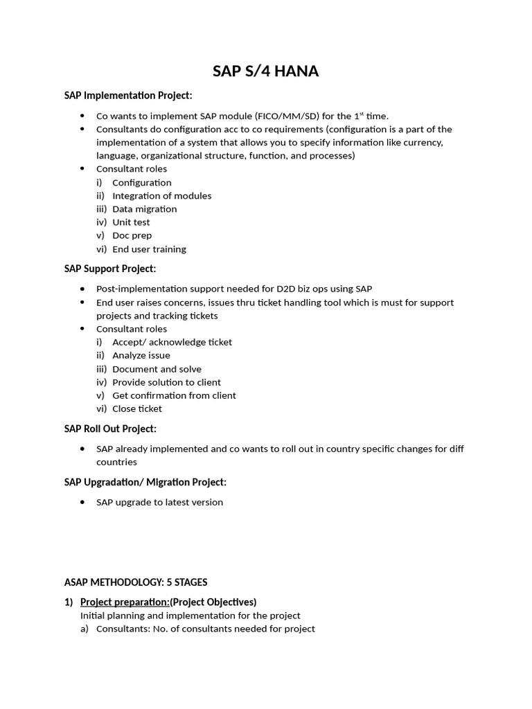SAP S4 HANA Notes | PDF | Mobile App | Computing