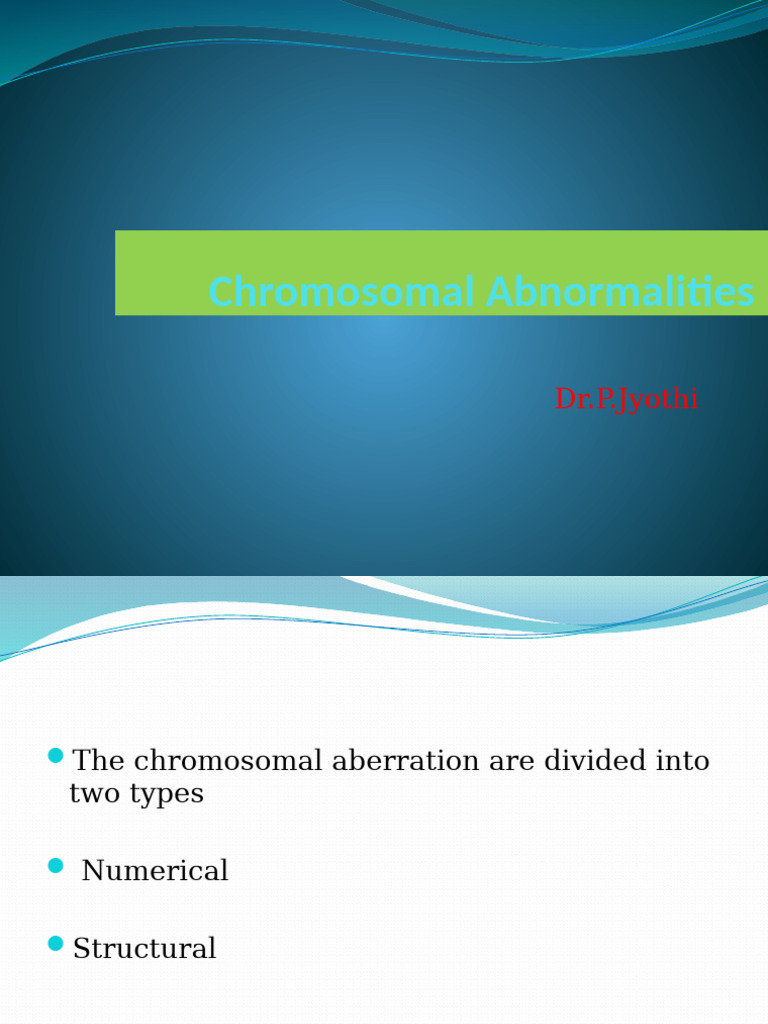 Understanding Chromosomal Abnormalities | PDF | Ploidy | Chromosome