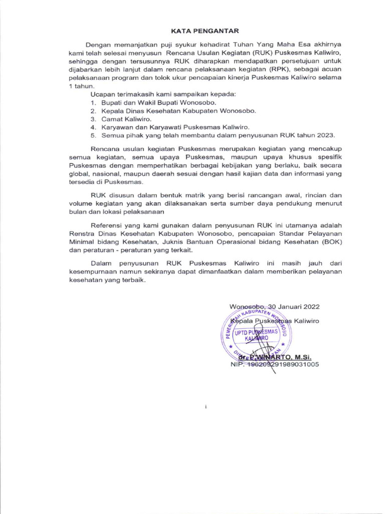 Kata Pengantar Ruk 2023 | PDF