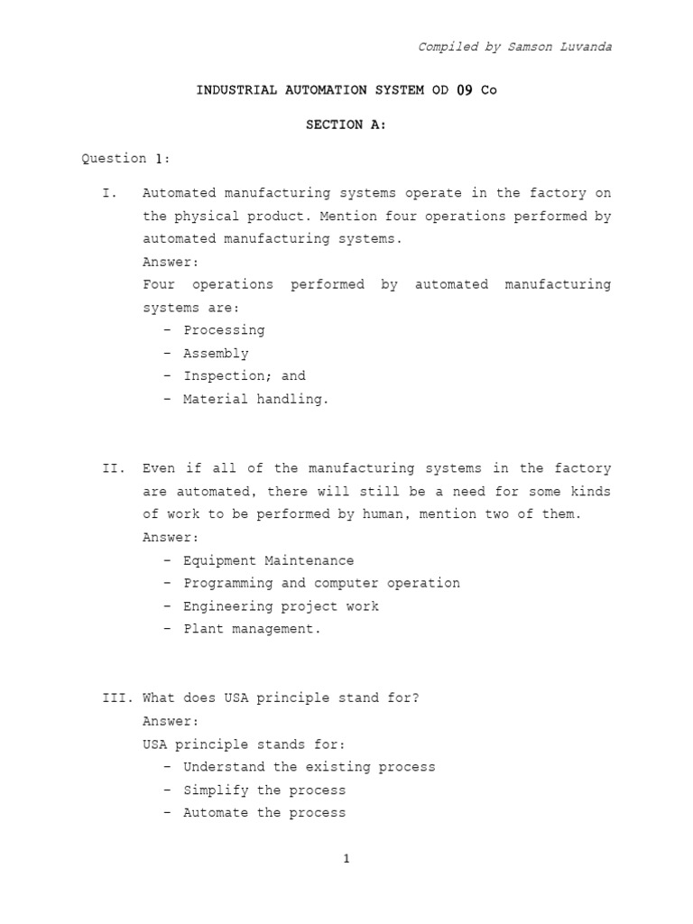 Industrial Automation Systems Overview | PDF | Programmable Logic ...