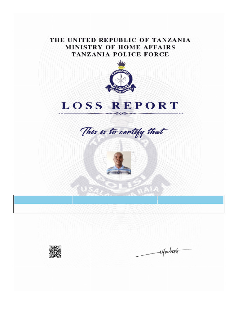 Loss Report-Mor058 | PDF