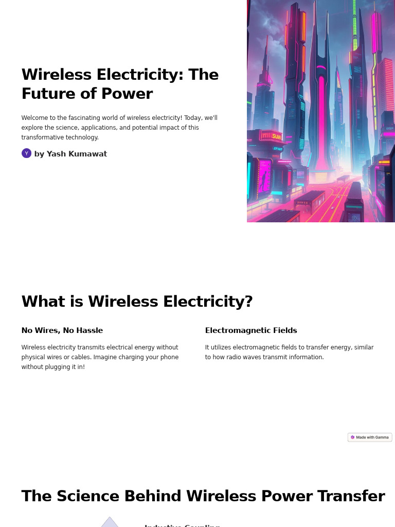 Future Of Wireless Electricity Explained Pdf Wireless Electric