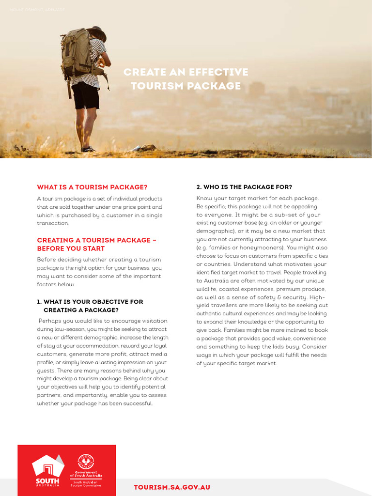How to Create a Tourism Package | PDF | Marketing | Sales