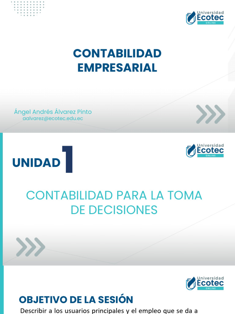 UNIDAD 1 - CONTAB PARA LA TOMA DE DECISIONES | PDF | Contabilidad ...