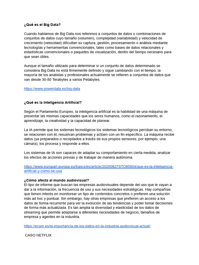Big Data | PDF | Inteligencia artificial | Inteligencia (IA) y semántica